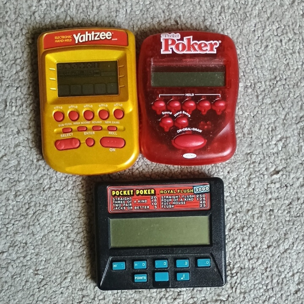 Yahtzee and Poker Handheld Electronic Games